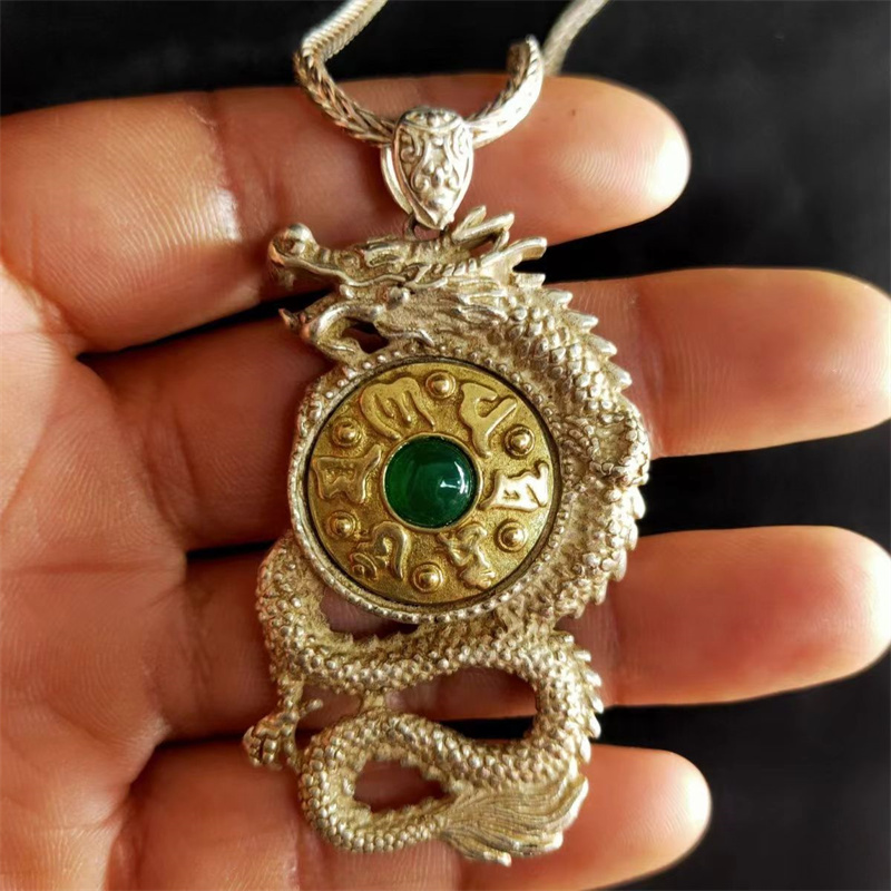 Men'S Accessories Jewelry Brands - Dragon Brand Necklace Pendant Tibetan Silver