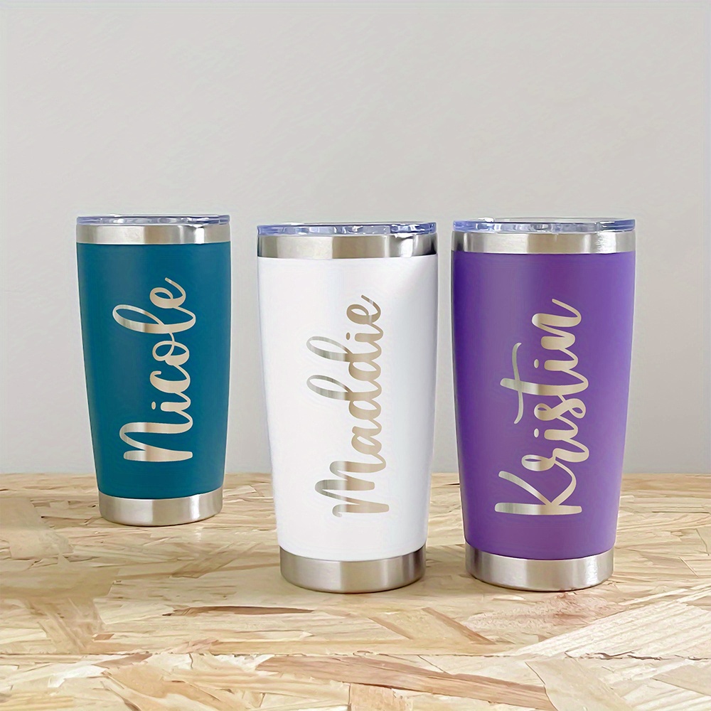 Flask Stainless Steel - Personalized Name 20oz Stainless Steel Tumbler,