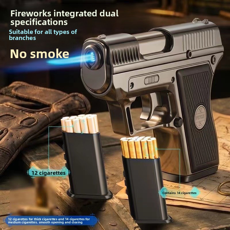 Lighter Windproof - Windproof Belt 3 Cigarette Boxes Pistol