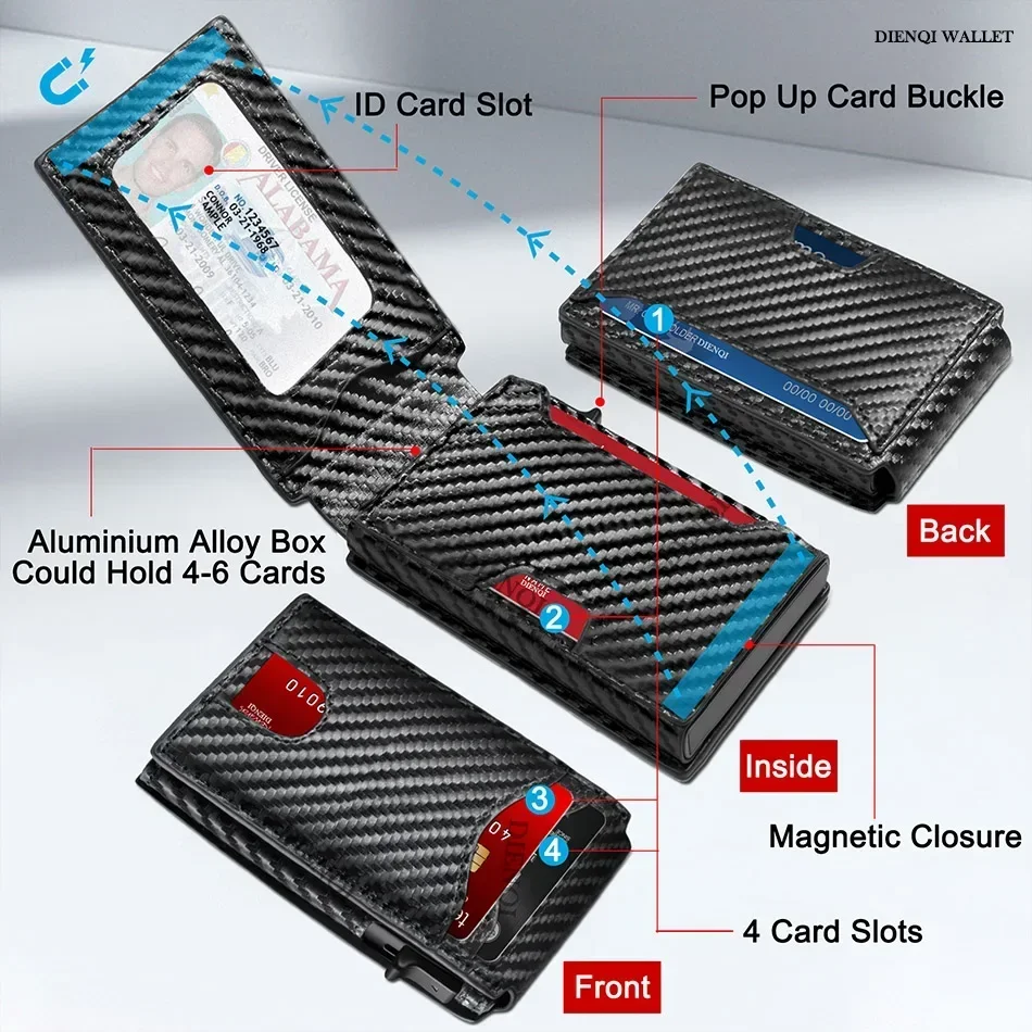 Mens Pop‑Up Money Clips Wallet - Money Clip Slim ulasan dan harga