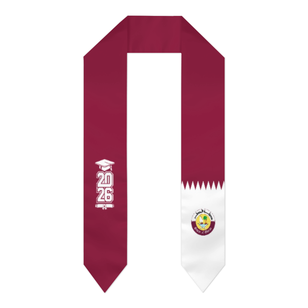 Class of 2026 Qatar Flag Scarf - Men Accessories Qatar ulasan dan harga