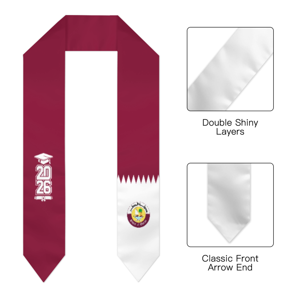 Class of 2026 Qatar Flag Scarf - Men Accessories Qatar ulasan dan harga