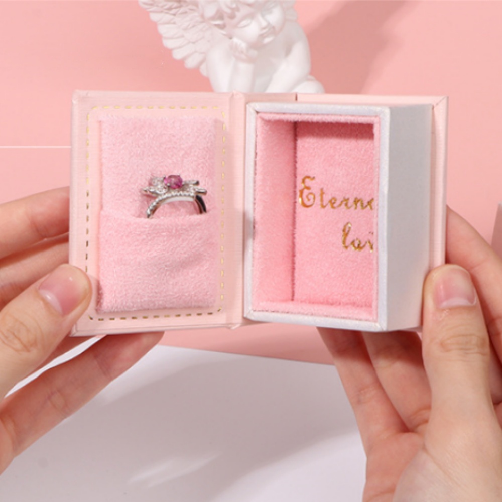 Mini Clamshell Book Ring Box f - Men Accessories Gift Box ulasan dan harga
