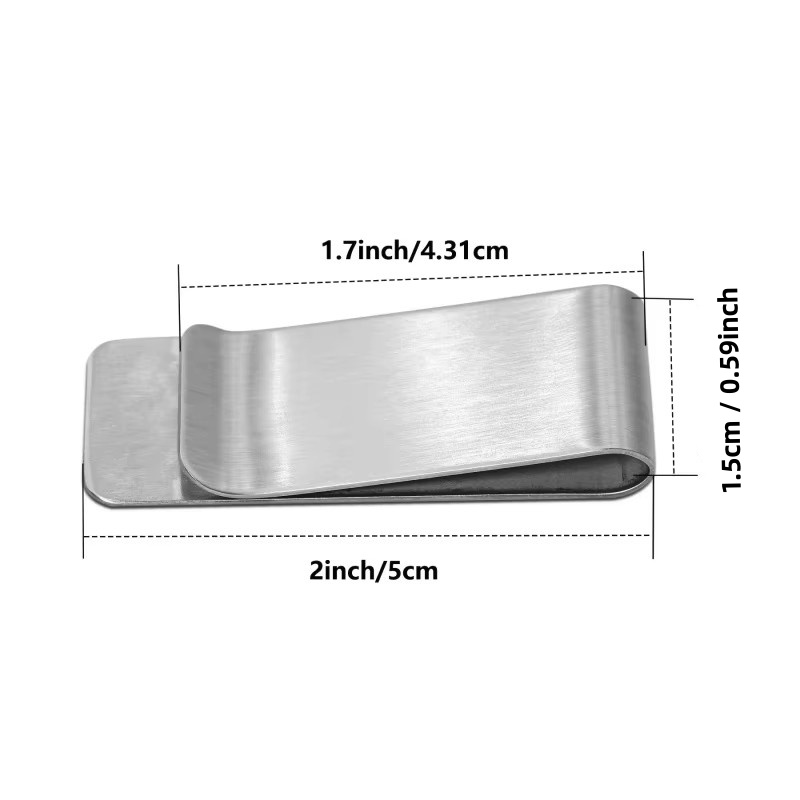 20PCS Stainless Steel Silver S - Money Clip Slim ulasan dan harga