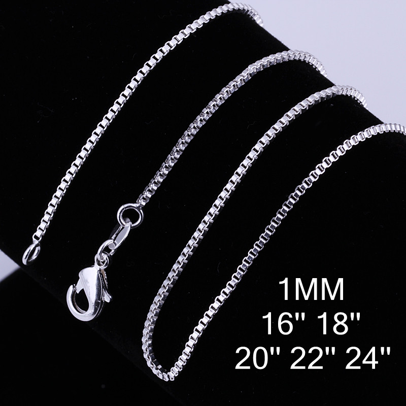 10pcs 16-24inch 925 Sterling S - Men Accessories Gift Box ulasan dan harga