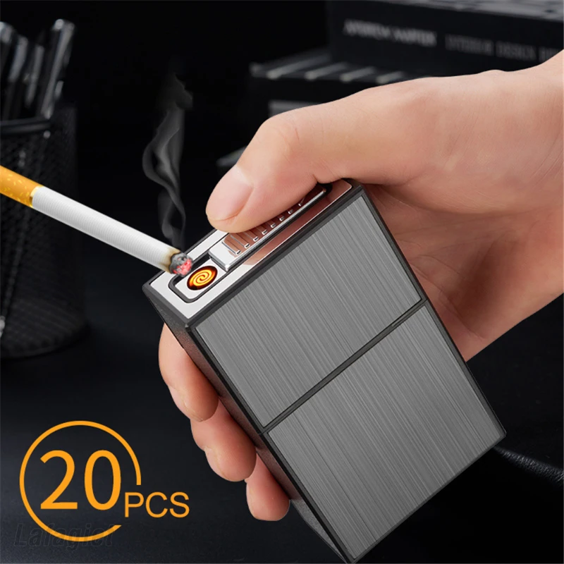 New Can Hold 20 New Metal Ciga - Lighter Windproof ulasan dan harga