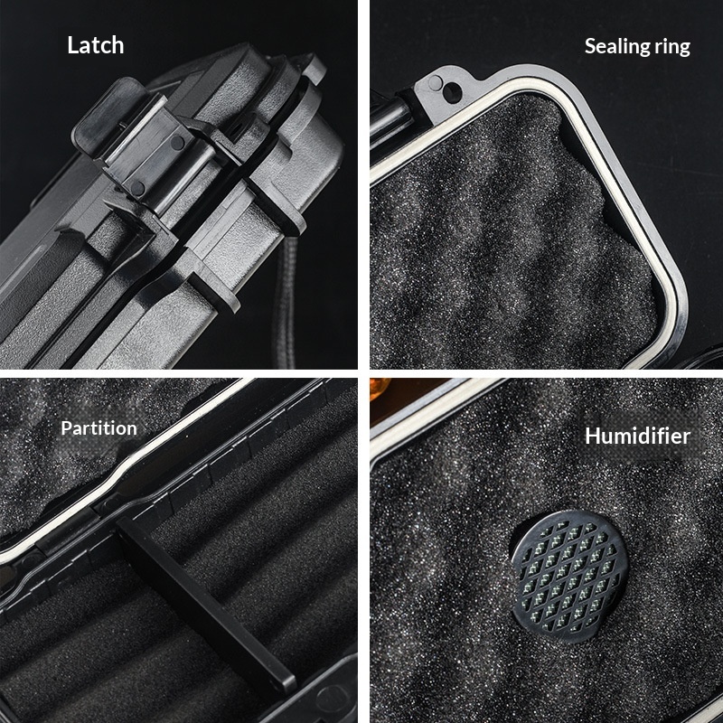 Portable Cigar Humidor With Hu - Men Accessories Gift Box ulasan dan harga